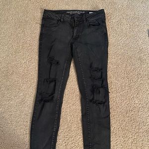Black super stretch skinny jeans